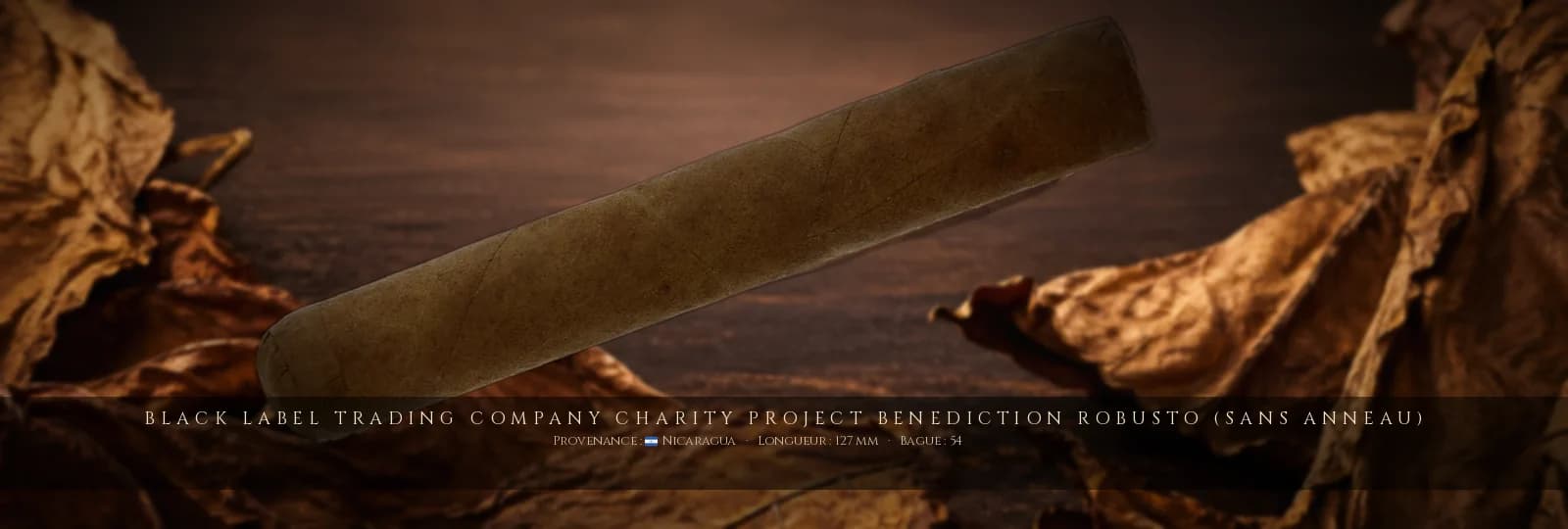 Black Label Trading Company Charity Project Benediction Robusto (sans anneau) — Black Label Trading Company — Nicaragua