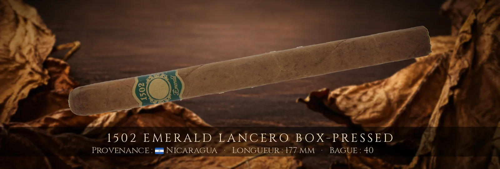 1502 Emerald Lancero Box-Pressed