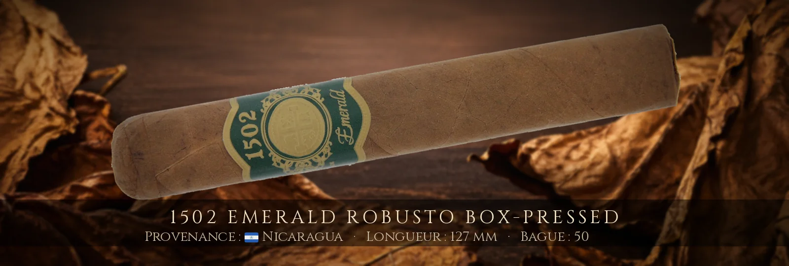 1502 Emerald Robusto Box-Pressed — 1502 — Nicaragua