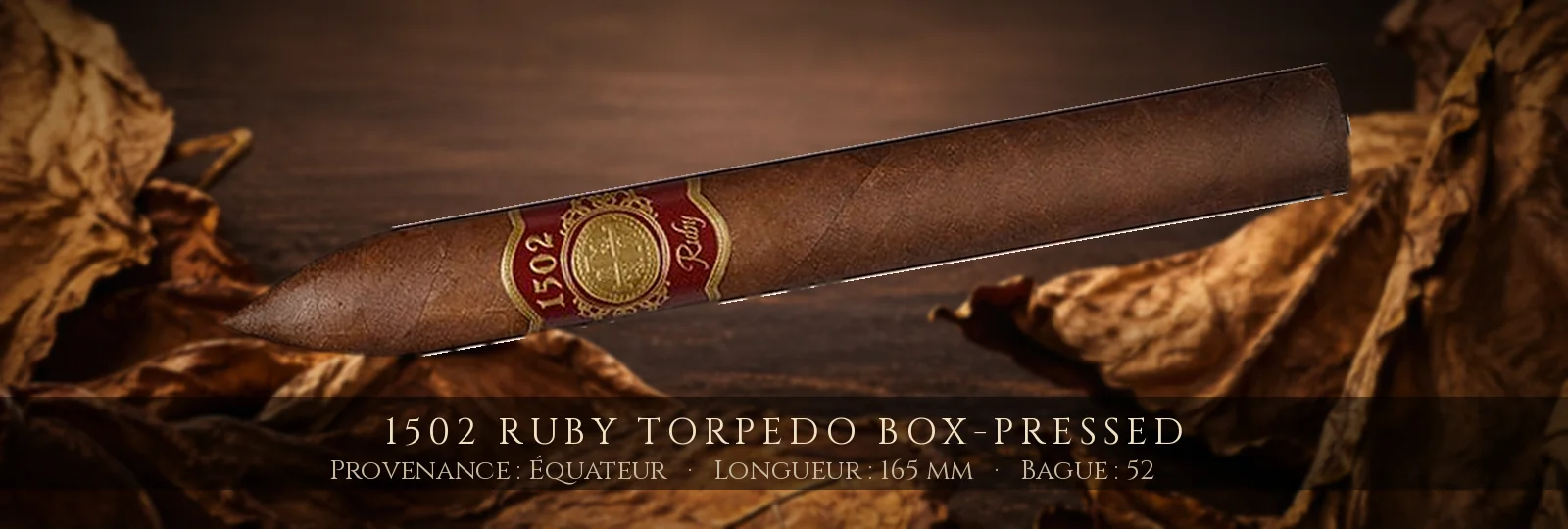 1502 Ruby Torpedo Box-Pressed — 1502 — Équateur