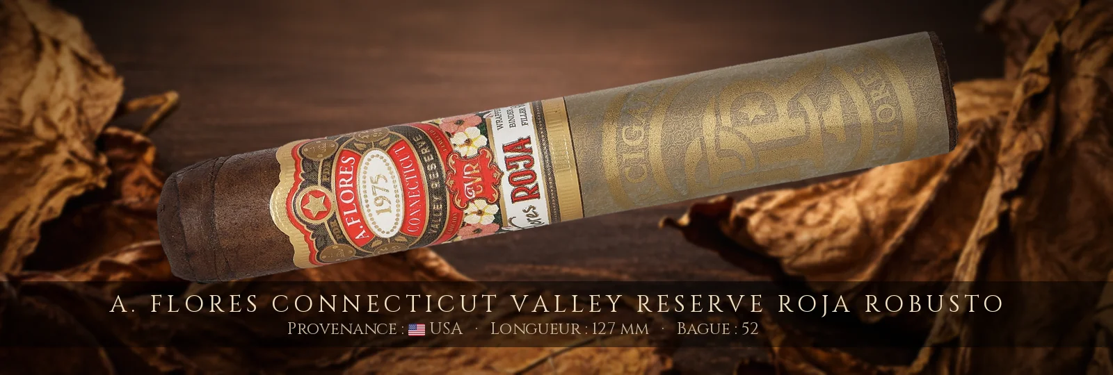 A. Flores Connecticut Valley Reserve Roja Robusto — A. Flores — USA