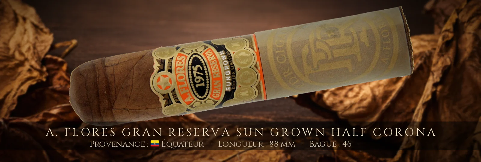 A. Flores Gran Reserva Sun Grown Half Corona — A. Flores — Équateur