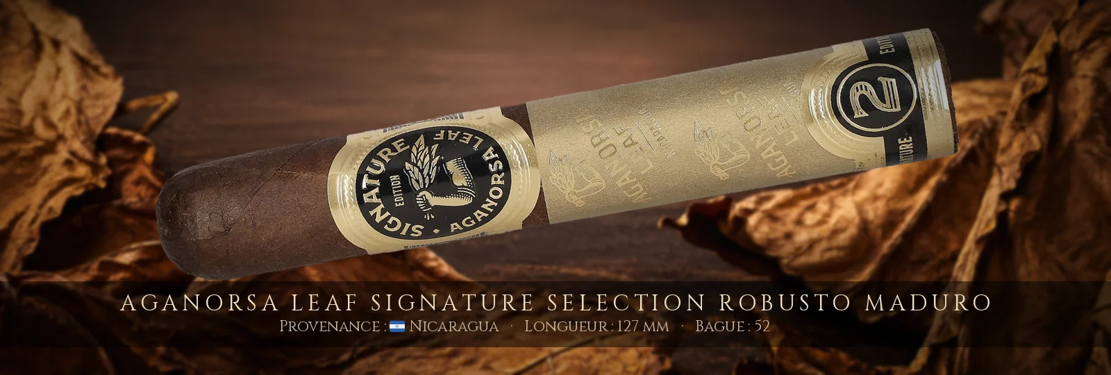 Aganorsa Leaf Signature Selection Robusto Maduro — Aganorsa Leaf — Nicaragua