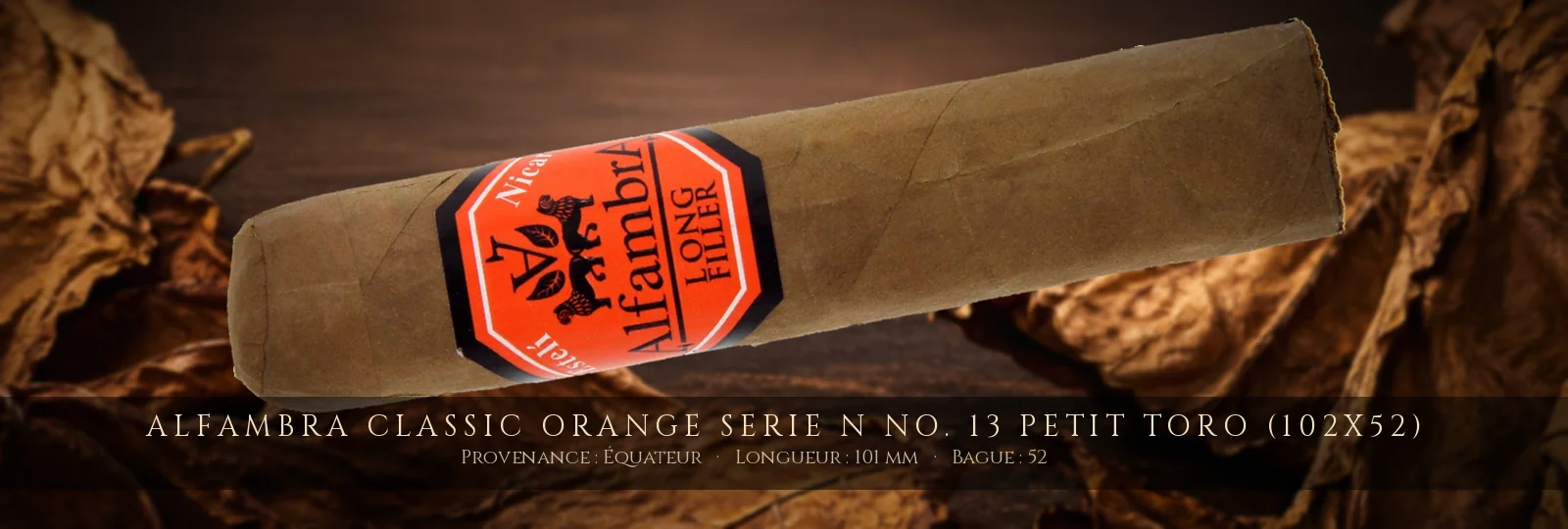 Alfambra Classic Orange Serie N No. 13 Petit Toro (102x52) — Alfambra — Équateur