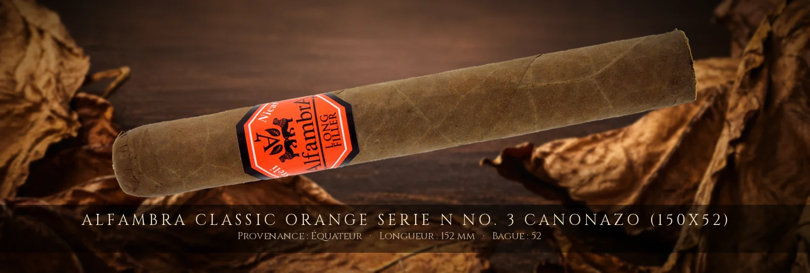 Alfambra Classic Orange Serie N No. 3 Canonazo (150x52) — Alfambra — Équateur
