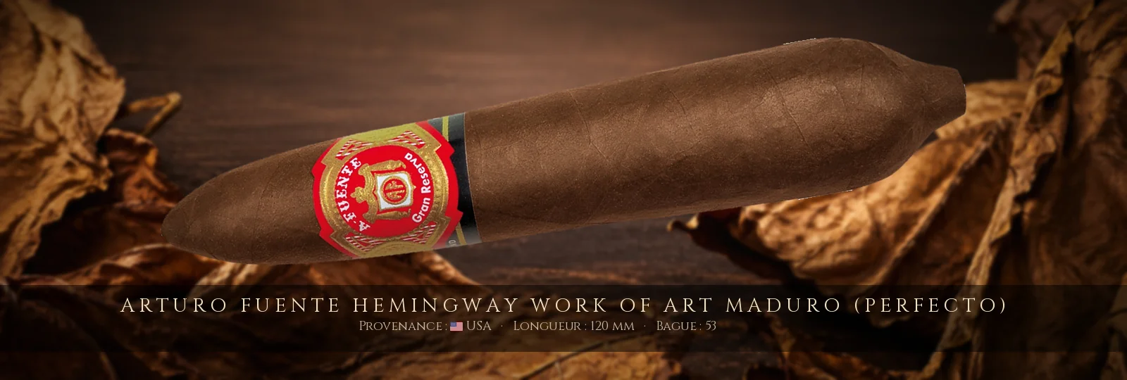 Arturo Fuente Hemingway Work of Art Maduro (Perfecto) — Arturo Fuente — USA