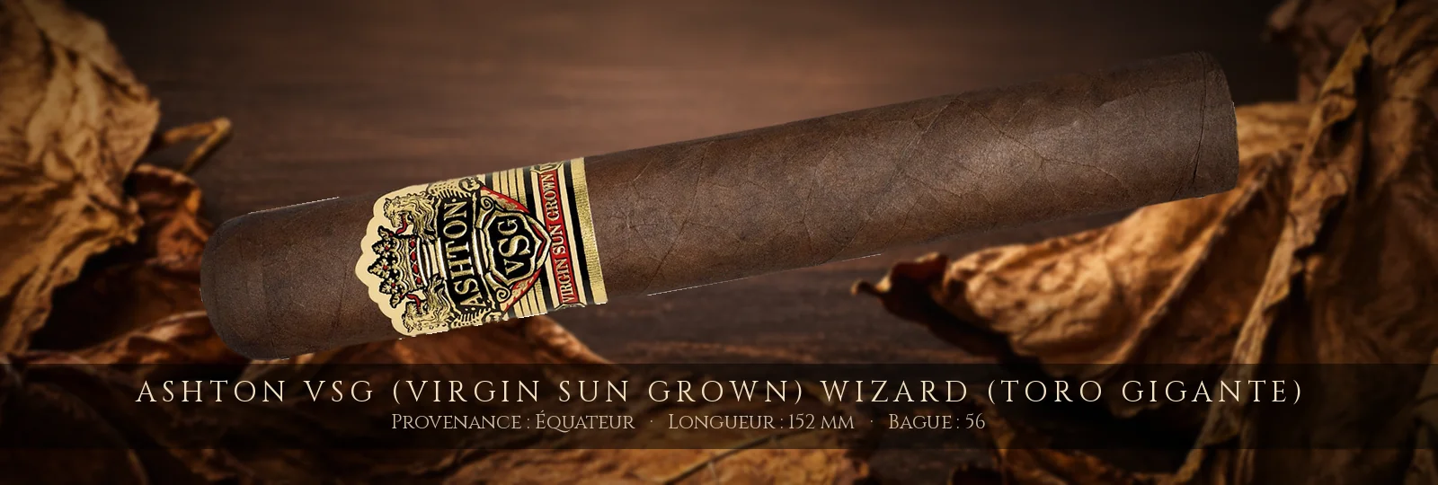Ashton VSG (Virgin Sun Grown) Wizard (Toro Gigante) — Ashton — Équateur