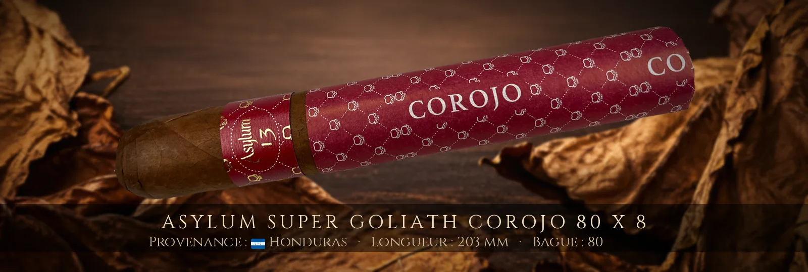 Asylum Super Goliath Corojo 80 x 8 — Asylum — Honduras