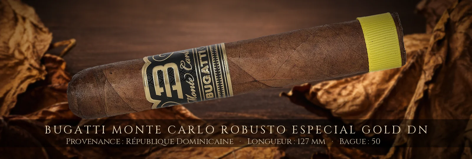 Bugatti Monte Carlo Robusto Especial Gold DN — Bugatti — République Dominicaine