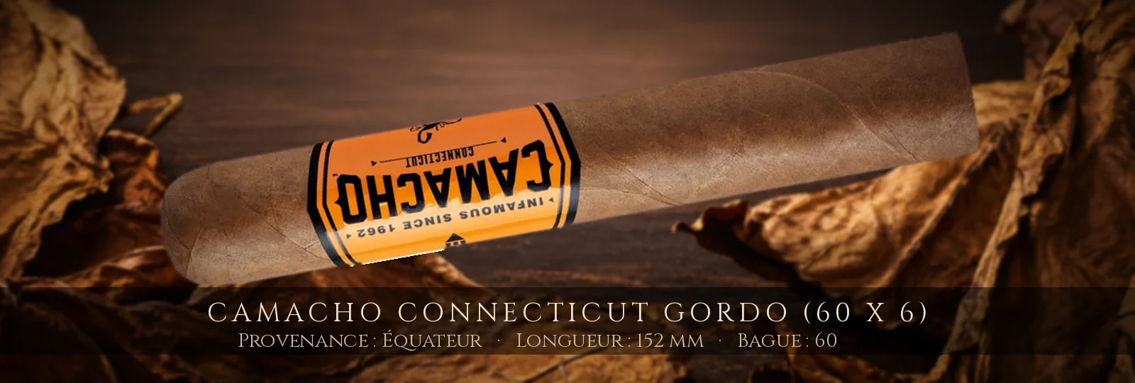Camacho Connecticut Gordo (60 x 6) — Camacho — Équateur