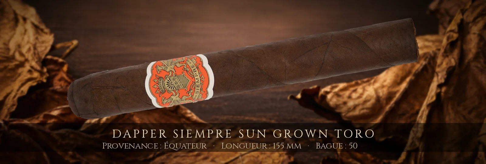 Dapper Siempre Sun Grown Toro — Dapper — Équateur