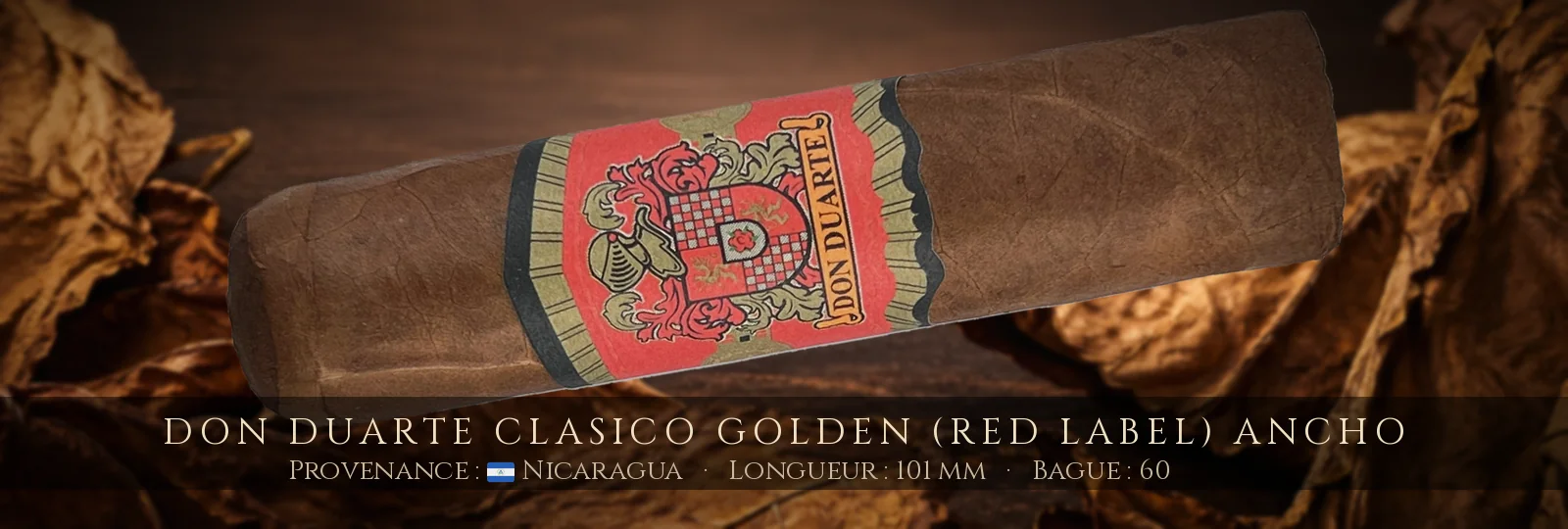 Don Duarte Clasico Golden (Red Label) Ancho — Don Duarte — Nicaragua