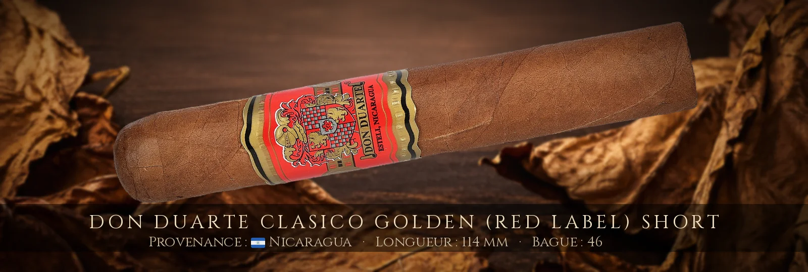Don Duarte Clasico Golden (Red Label) Short — Don Duarte — Nicaragua