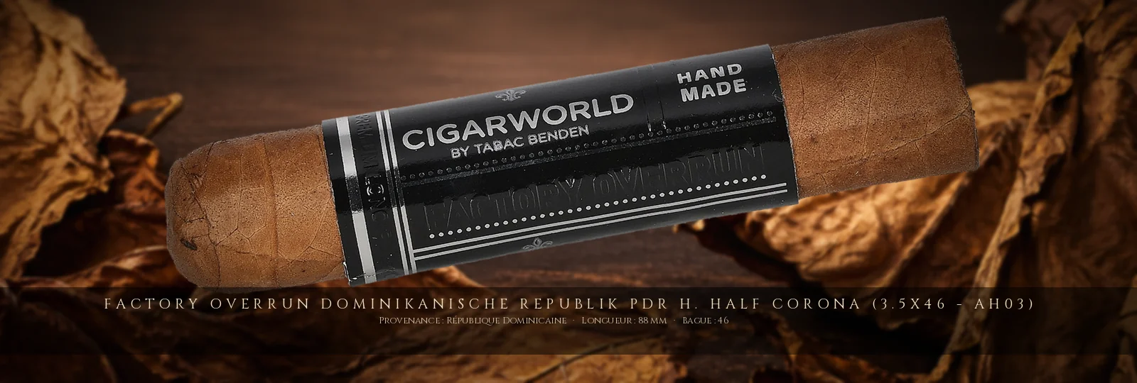 Factory Overrun Dominikanische Republik PDR H. Half Corona (3.5x46 - AH03) — Factory Overrun — République Dominicaine