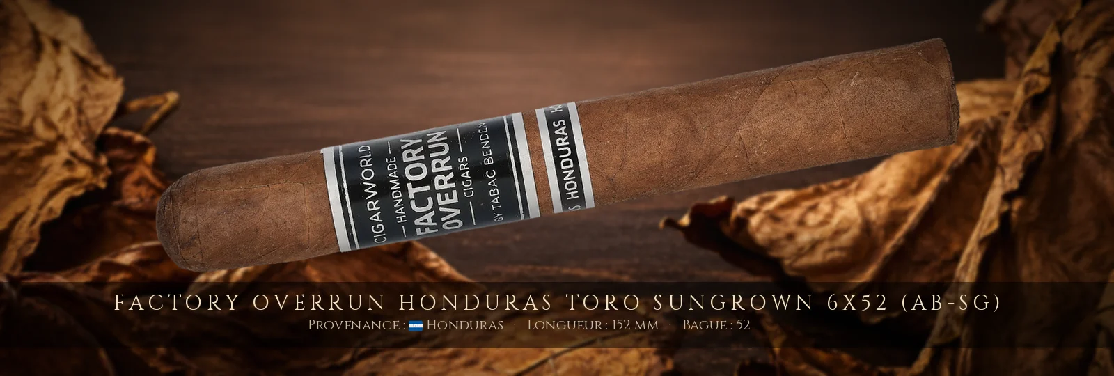Factory Overrun Honduras Toro Sungrown 6x52 (AB-SG) — Factory Overrun — Honduras
