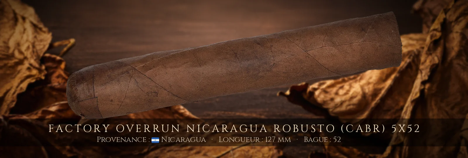 Factory Overrun Nicaragua Robusto (CABR) 5x52 — Factory Overrun — Nicaragua