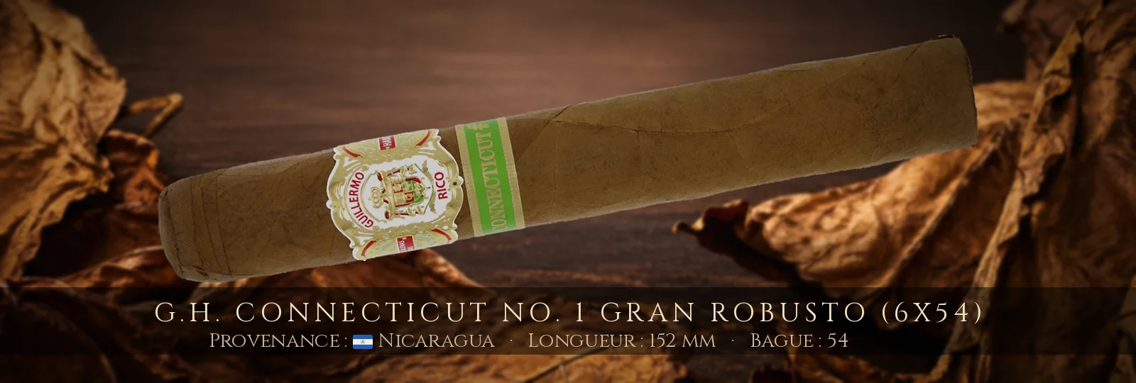 G.H. Connecticut No. 1 Gran Robusto (6x54) — G.H. — Nicaragua