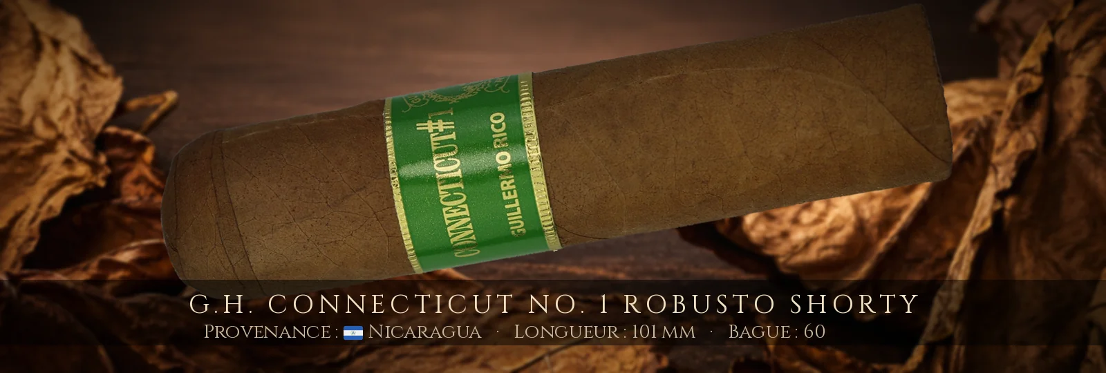 G.H. Connecticut No. 1 Robusto Shorty — G.H. — Nicaragua