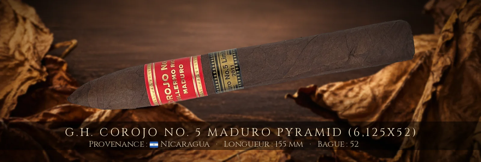 G.H. Corojo No. 5 Maduro Pyramid (6,125x52) — G.H. — Nicaragua