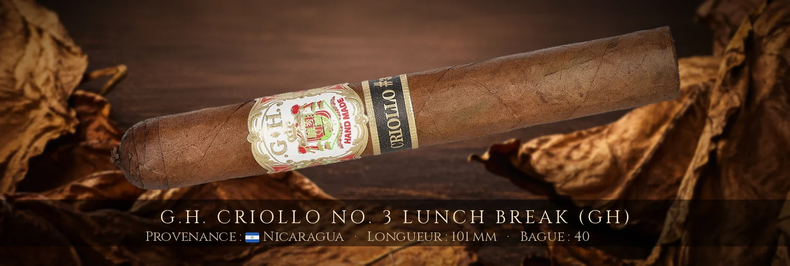 G.H. Criollo No. 3 Lunch Break (GH) — G.H. — Nicaragua