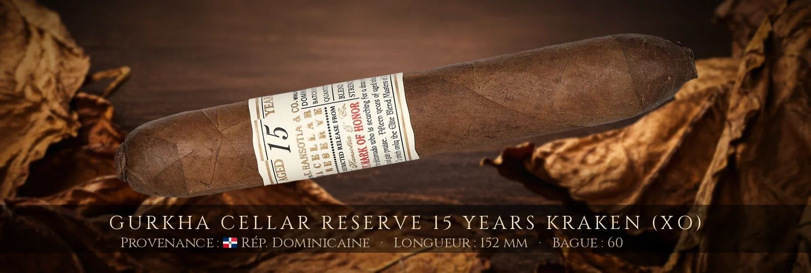 Gurkha Cellar Reserve 15 Years Kraken (XO) — Gurkha — République Dominicaine