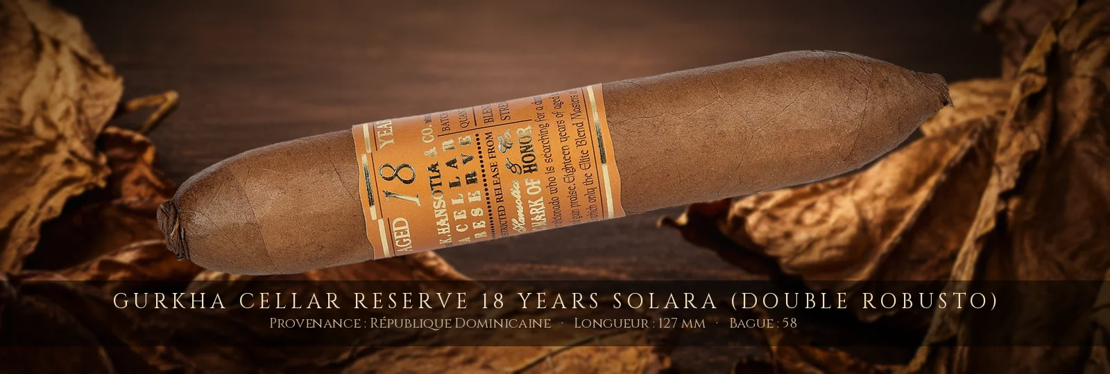 Gurkha Cellar Reserve 18 Years Solara (Double Robusto)