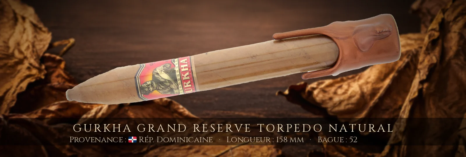 Gurkha Grand Reserve Torpedo Natural — Gurkha — République Dominicaine