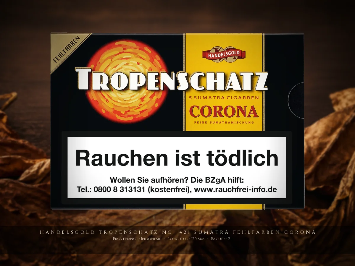 Handelsgold Tropenschatz No. 421 Sumatra Fehlfarben Corona — Handelsgold — Indonésie