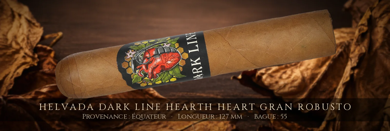 Helvada Dark Line Hearth Heart Gran Robusto — Helvada — Équateur