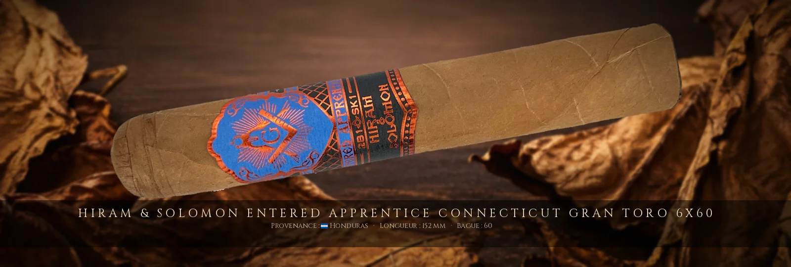 Hiram & Solomon Entered Apprentice Connecticut Gran Toro 6x60 — Hiram & Solomon — Honduras
