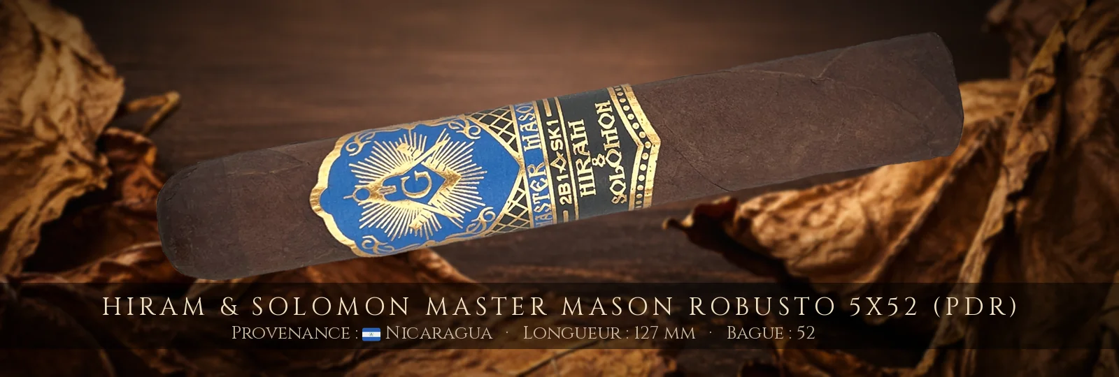 Hiram & Solomon Master Mason Robusto 5x52 (PDR) — Hiram & Solomon — Nicaragua