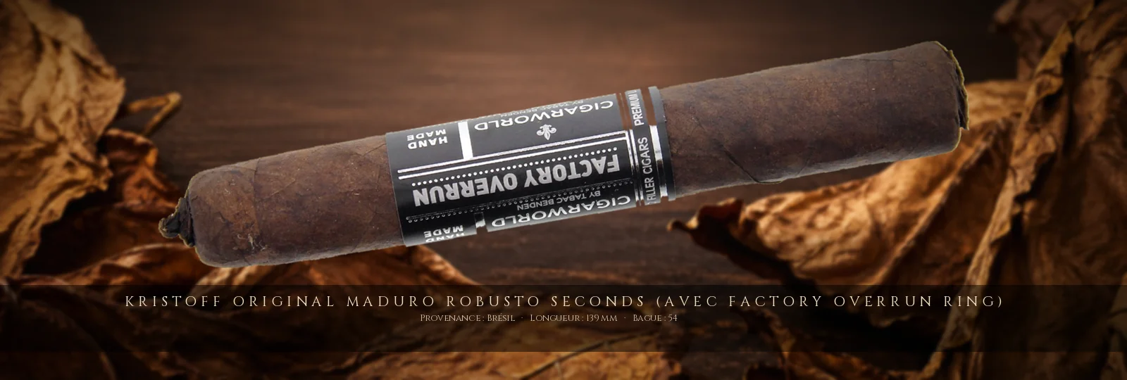 Kristoff Original Maduro Robusto SECONDS (avec Factory Overrun Ring) — Kristoff — Brésil