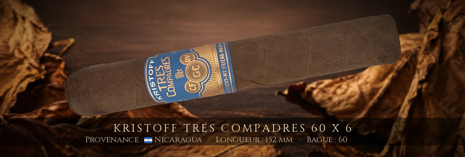 Kristoff Tres Compadres 60 x 6 — Kristoff — Nicaragua