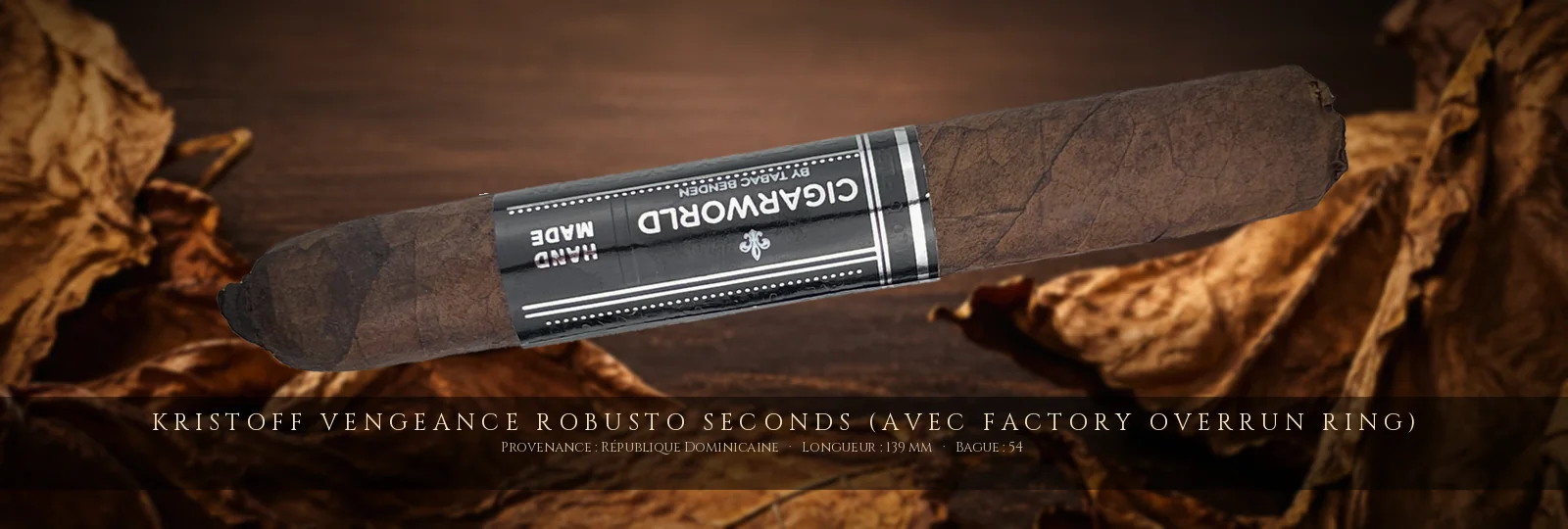 Kristoff Vengeance Robusto SECONDS (avec Factory Overrun Ring)