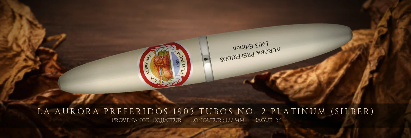 La Aurora Preferidos 1903 Tubos No. 2 Platinum (Silber) — La Aurora — Équateur