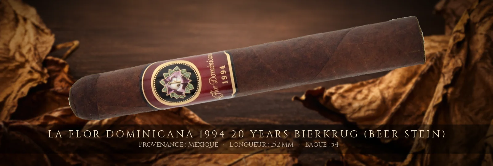 La Flor Dominicana 1994 20 Years Bierkrug (Beer Stein) — La Flor Dominicana — Mexique