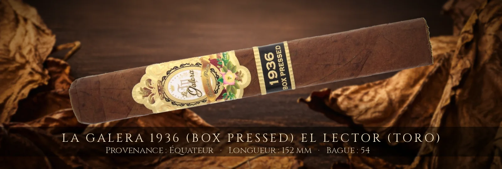 La Galera 1936 (Box Pressed) El Lector (Toro) — La Galera — Équateur