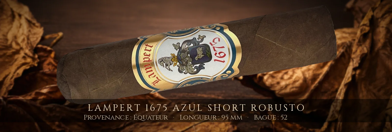 Lampert 1675 Azul Short Robusto — Lampert — Équateur