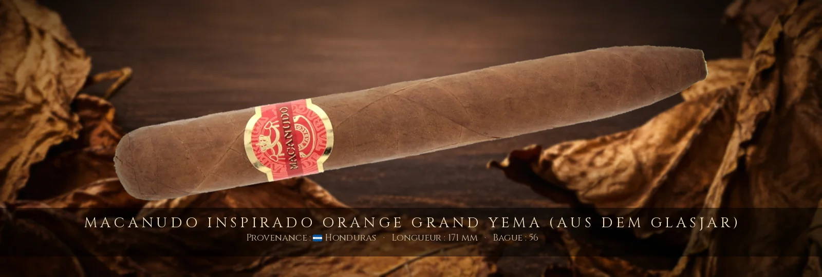 Macanudo Inspirado Orange Grand Yema (aus dem Glasjar) — Macanudo — Honduras