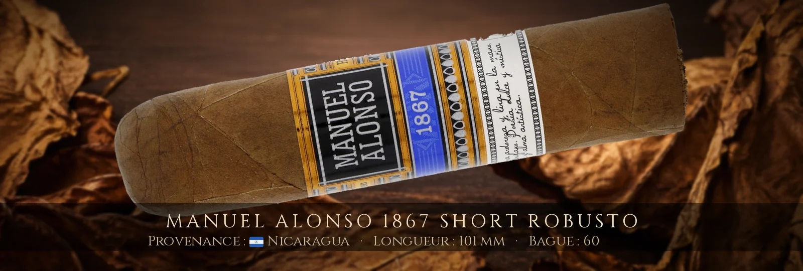 Manuel Alonso 1867 Short Robusto — Manuel Alonso — Nicaragua