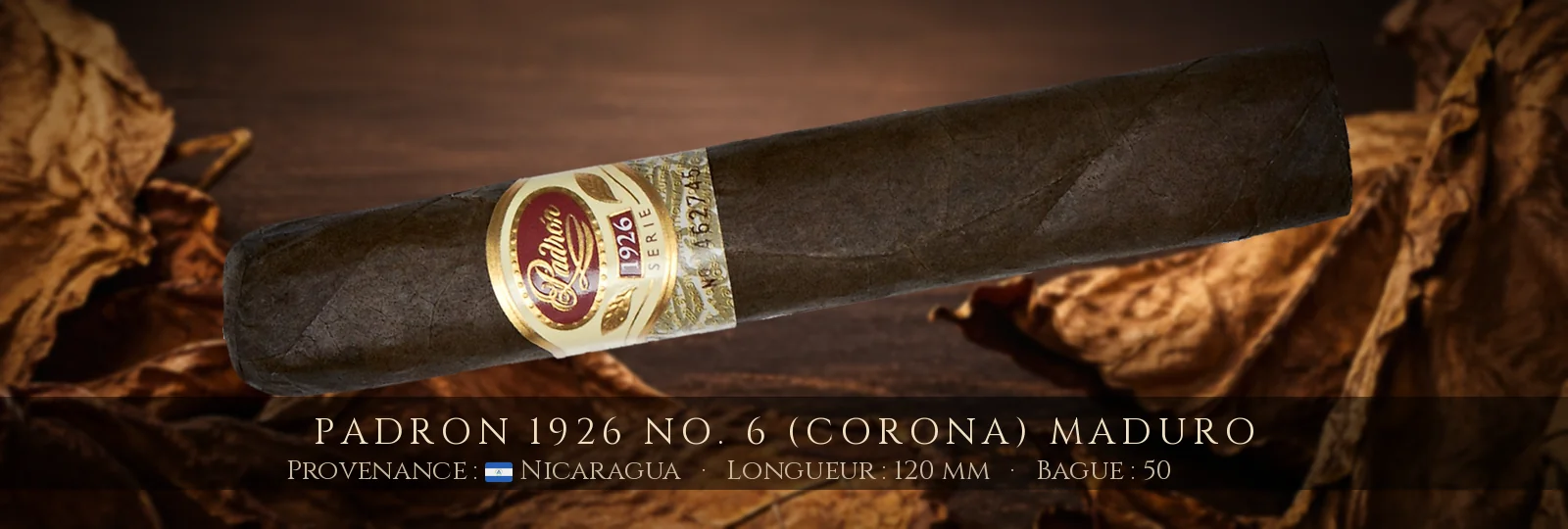Padron 1926 No. 6 (Corona) MADURO — Padron — Nicaragua