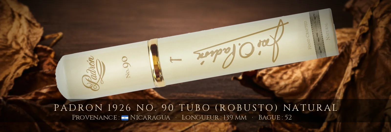 Padron 1926 No. 90 Tubo (Robusto) NATURAL — Padron — Nicaragua