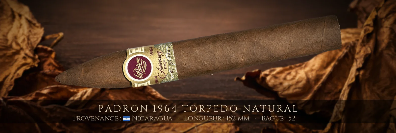 Padron 1964 Torpedo NATURAL — Padron — Nicaragua