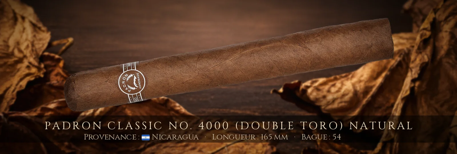 Padron Classic No. 4000 (Double Toro) NATURAL — Padron — Nicaragua