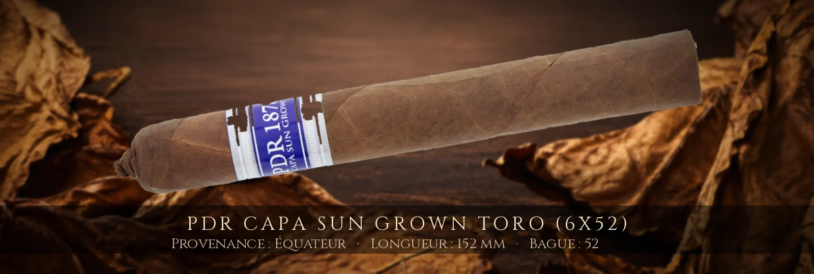 PDR Capa Sun Grown Toro (6x52) — PDR — Équateur
