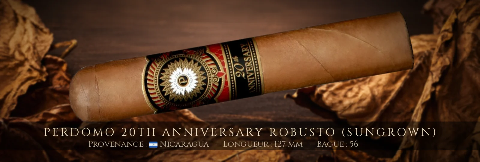 Perdomo 20th Anniversary Robusto (Sungrown) — Perdomo — Nicaragua