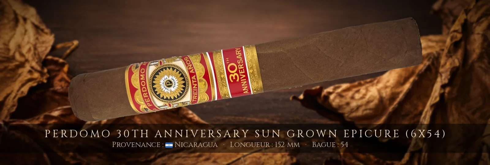 Perdomo 30th Anniversary Sun Grown Epicure (6x54) — Perdomo — Nicaragua