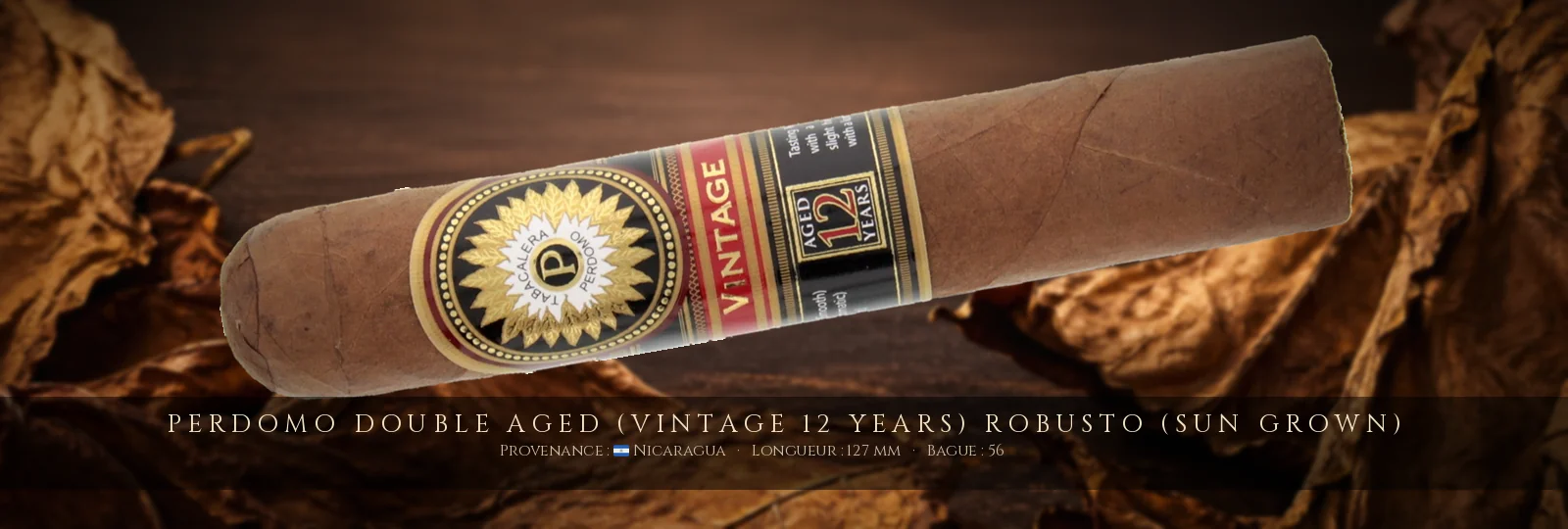 Perdomo Double Aged (Vintage 12 Years) Robusto (Sun Grown) — Perdomo — Nicaragua