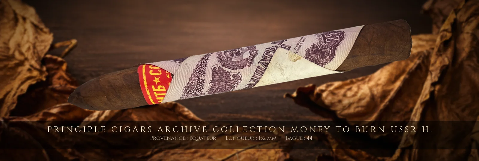 Principle Cigars Archive Collection Money to Burn USSR H. — Principle Cigars — Équateur