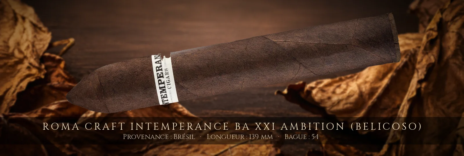 RoMa Craft Intemperance BA XXI Ambition (Belicoso) — RoMa Craft — Brésil